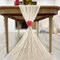 Wrapables 10Ft Bohemian Cheesecloth Gauze Table Runner for Rustic Weddings, Parties, Home Decor, Beige